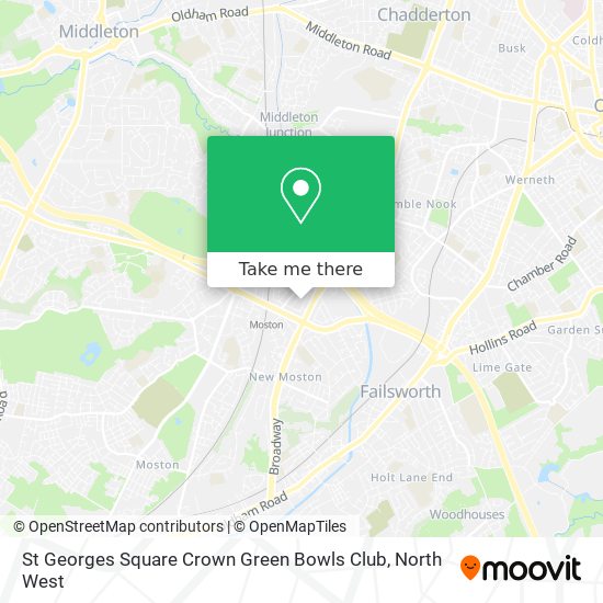 St Georges Square Crown Green Bowls Club map
