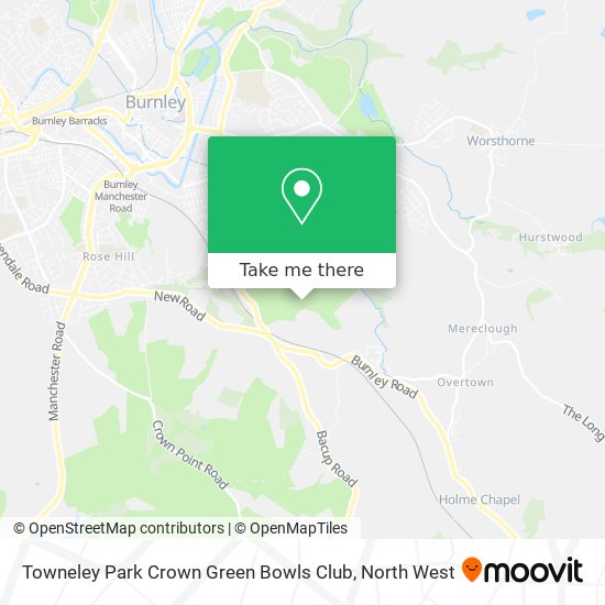 Towneley Park Crown Green Bowls Club map