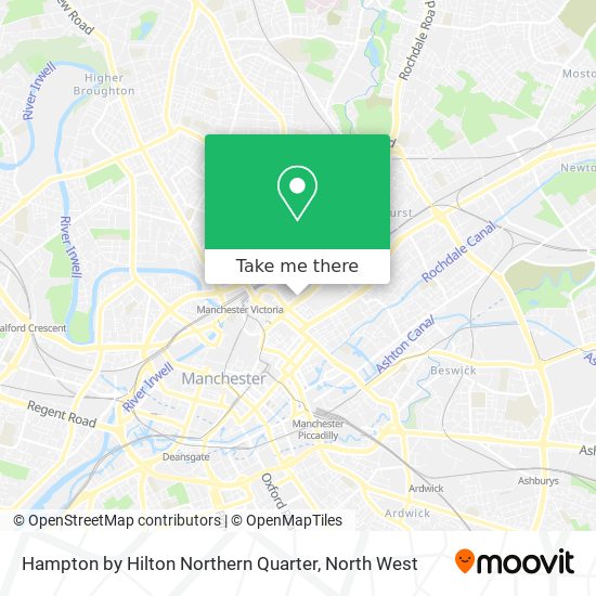 Hampton by Hilton Northern Quarter map