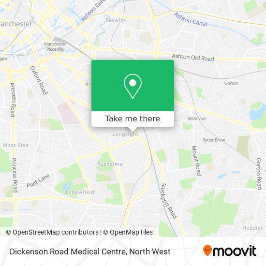 Dickenson Road Medical Centre map