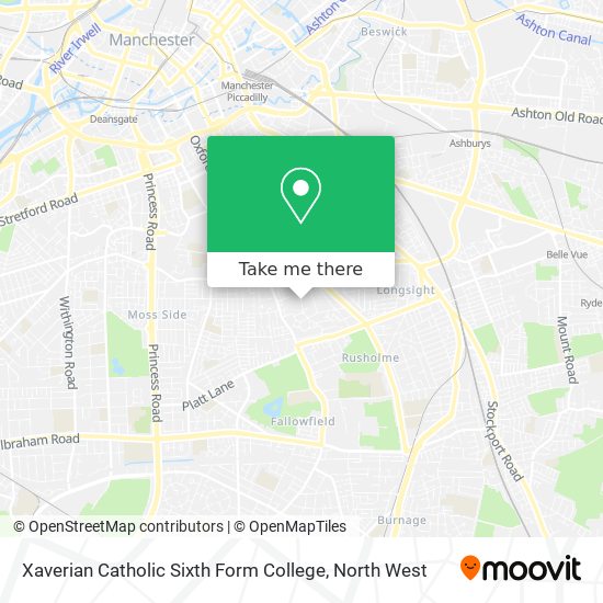 Xaverian Catholic Sixth Form College map