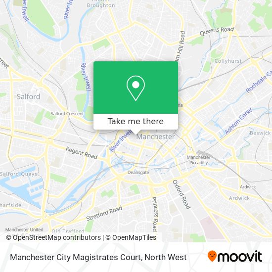 Manchester City Magistrates Court map