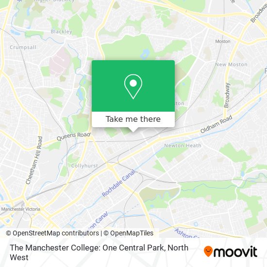 The Manchester College: One Central Park map