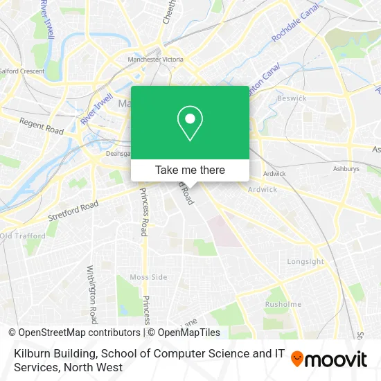 Kilburn Building, School of Computer Science and IT Services map