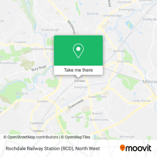 Rochdale Railway Station (RCD) map