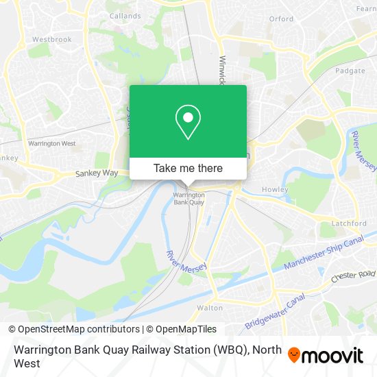 Warrington Bank Quay Railway Station (WBQ) map