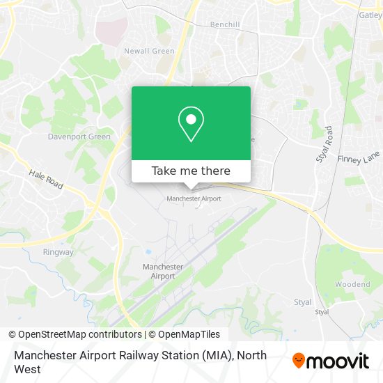 Manchester Airport Railway Station (MIA) map