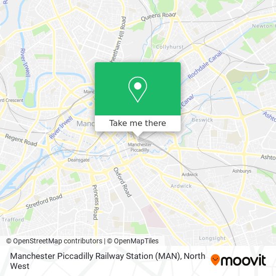 Manchester Piccadilly Railway Station (MAN) map