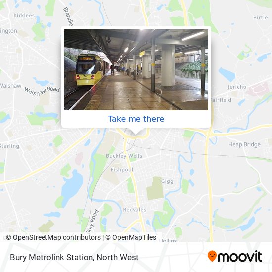 Bury Metrolink Station map