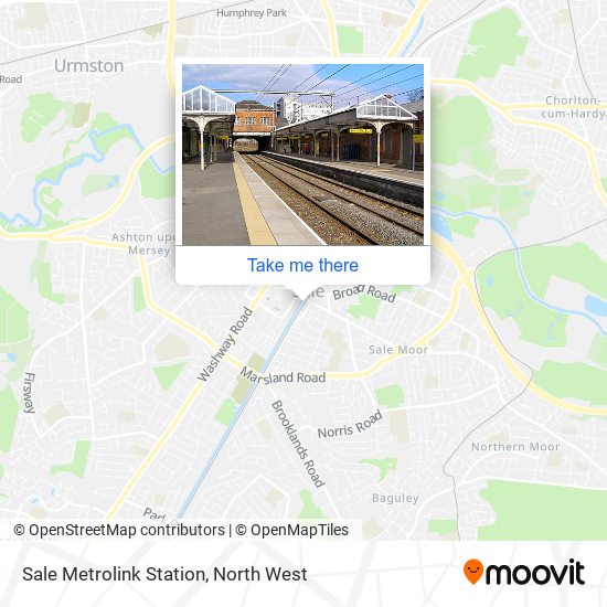Sale Metrolink Station map