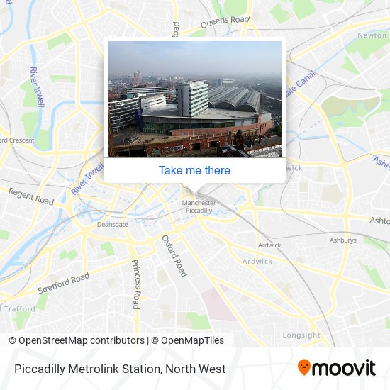 Piccadilly Metrolink Station map