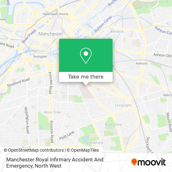Manchester Royal Infirmary Accident And Emergency map