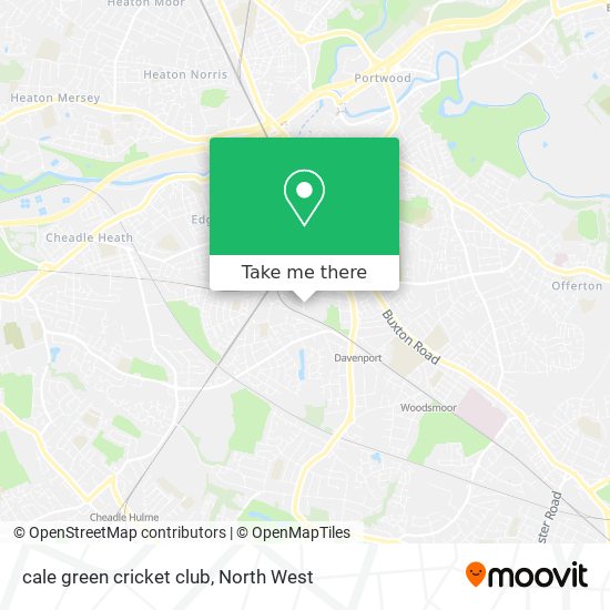 cale green cricket club map