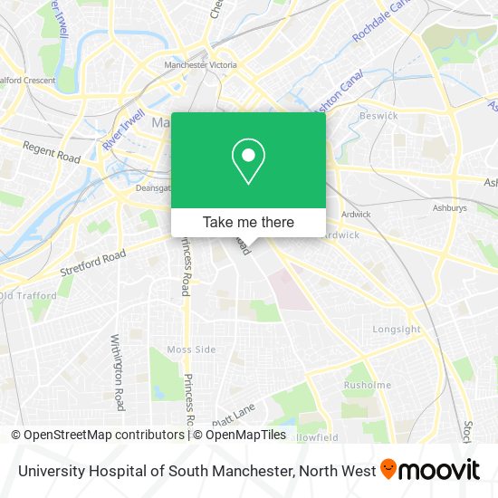 University Hospital of South Manchester map