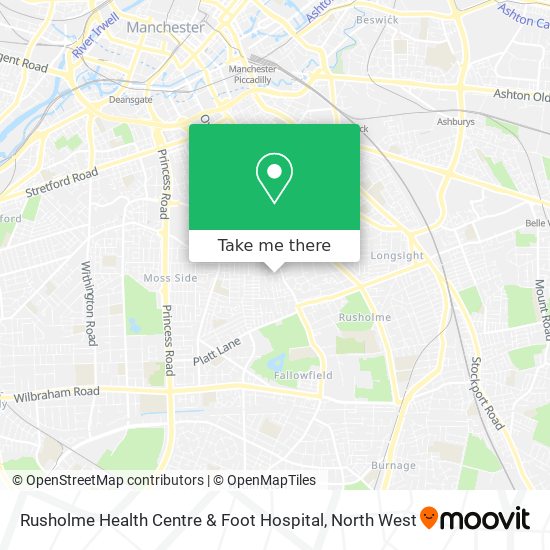 Rusholme Health Centre & Foot Hospital map
