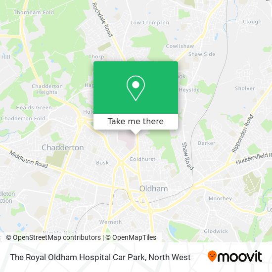 The Royal Oldham Hospital Car Park map