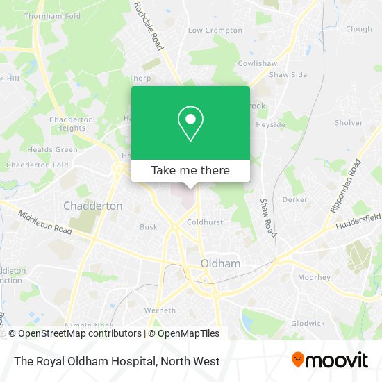 The Royal Oldham Hospital map
