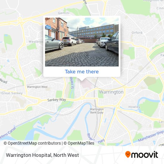 Warrington Hospital map