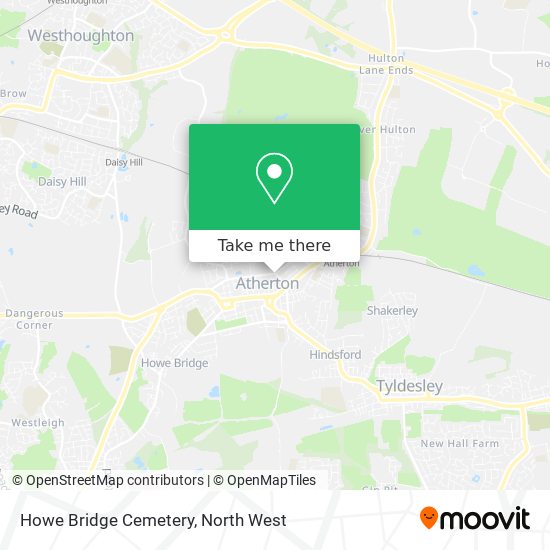 Howe Bridge Cemetery map