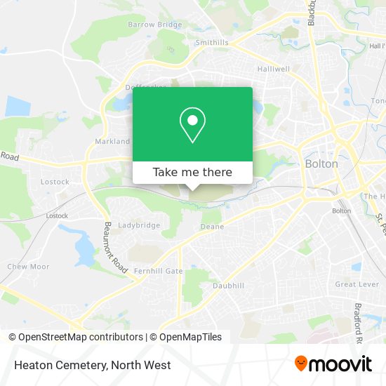 Heaton Cemetery map