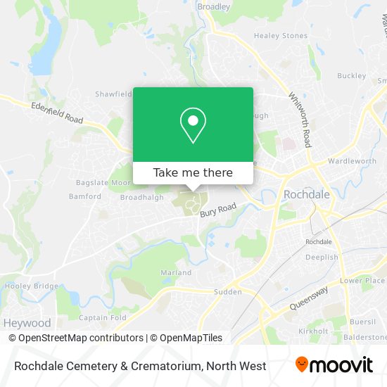 Rochdale Cemetery & Crematorium map