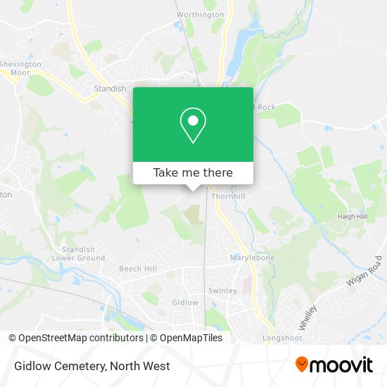 Gidlow Cemetery map