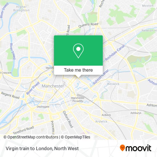Virgin train to London map