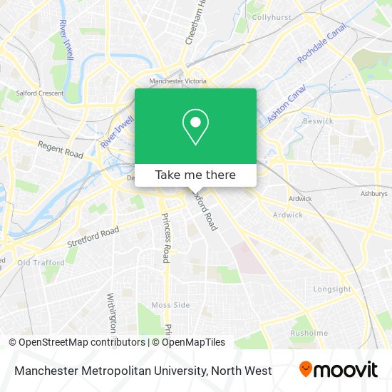 Manchester Metropolitan University map