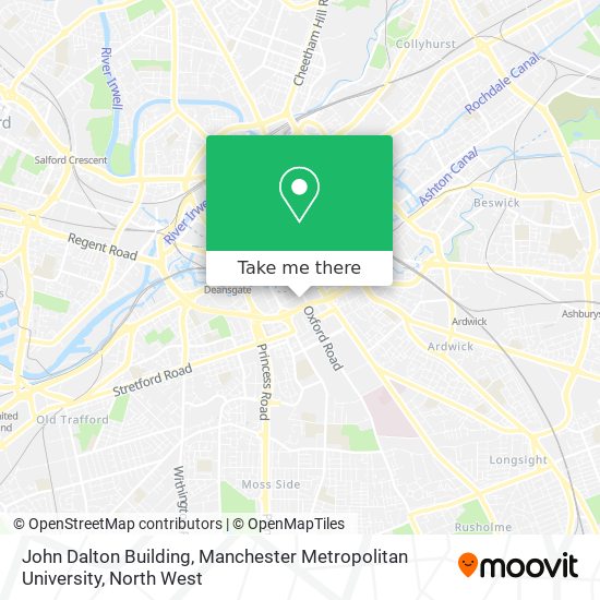 John Dalton Building, Manchester Metropolitan University map