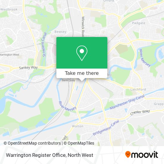 Warrington Register Office map