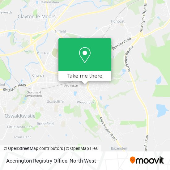 Accrington Registry Office map