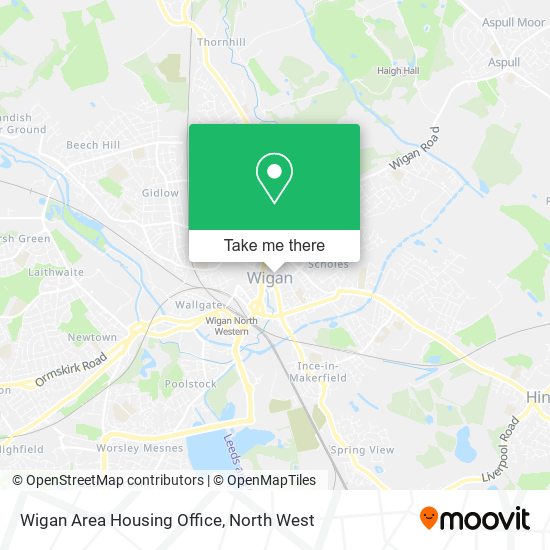 Wigan Area Housing Office map