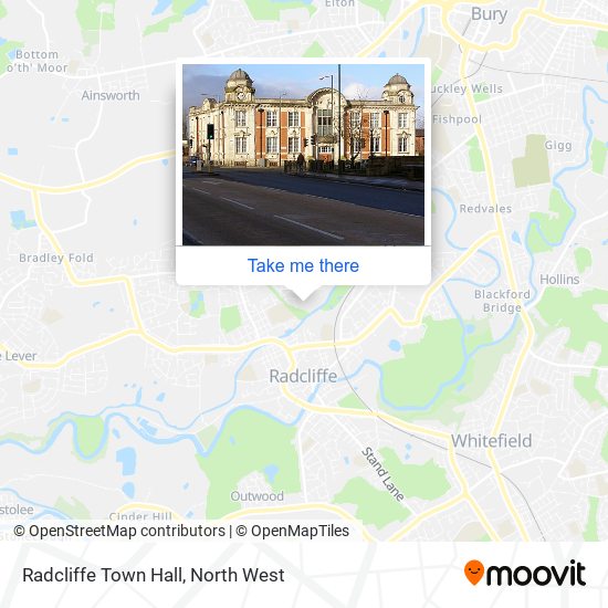 Radcliffe Town Hall map