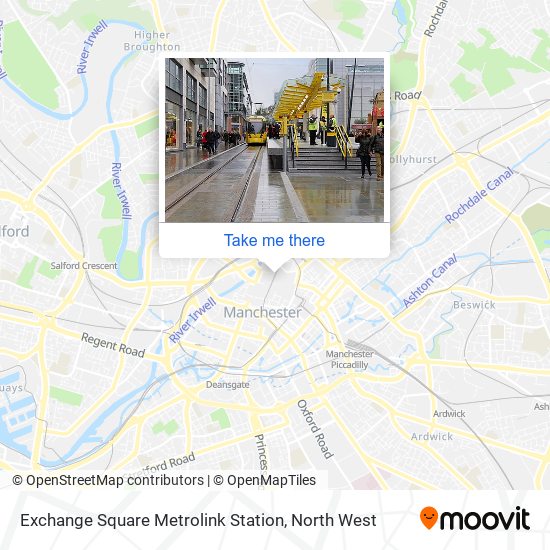 Exchange Square Metrolink Station map