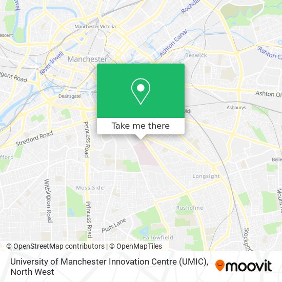 University of Manchester Innovation Centre (UMIC) map