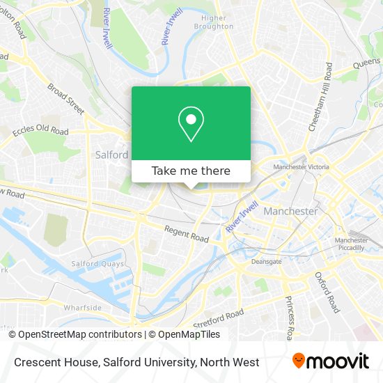 Crescent House, Salford University map