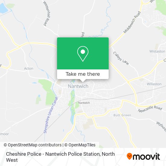 Cheshire Police - Nantwich Police Station map