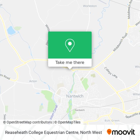 Reaseheath College Equestrian Centre map