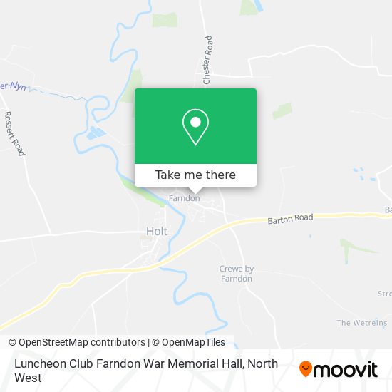 Luncheon Club Farndon War Memorial Hall map