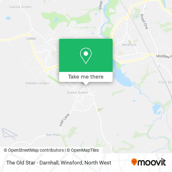 The Old Star - Darnhall, Winsford map