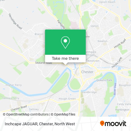 Inchcape JAGUAR, Chester map