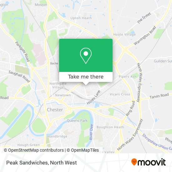 Peak Sandwiches map