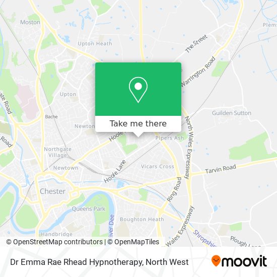 Dr Emma Rae Rhead Hypnotherapy map