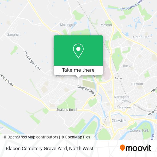 Blacon Cemetery Grave Yard map