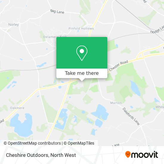 Cheshire Outdoors map
