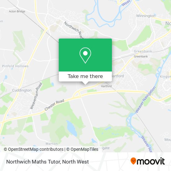 Northwich Maths Tutor map
