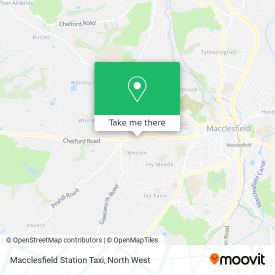 Macclesfield Station Taxi map