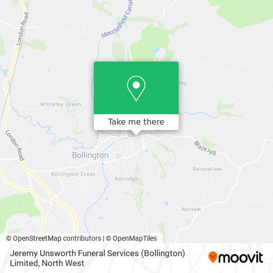 Jeremy Unsworth Funeral Services (Bollington) Limited map