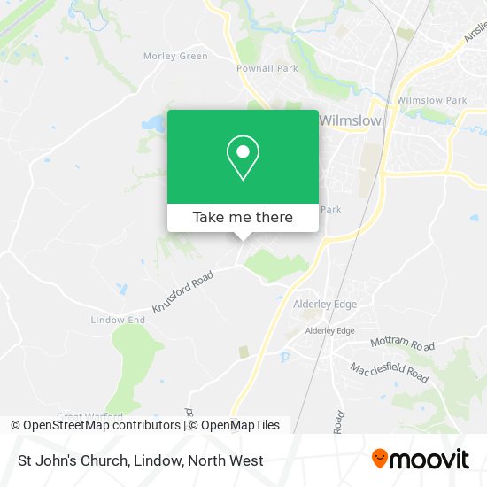 St John's Church, Lindow map