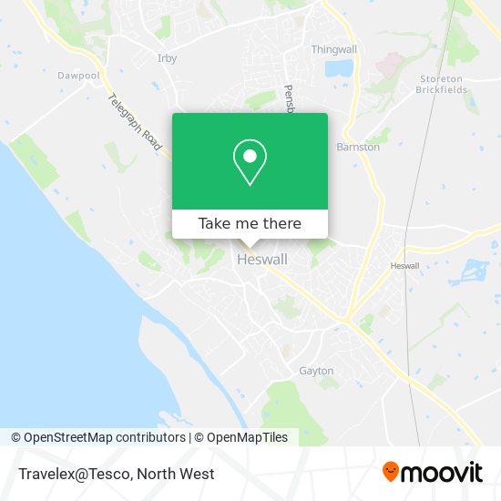 How to get to TravelexTesco in Heswall by Bus or Train?